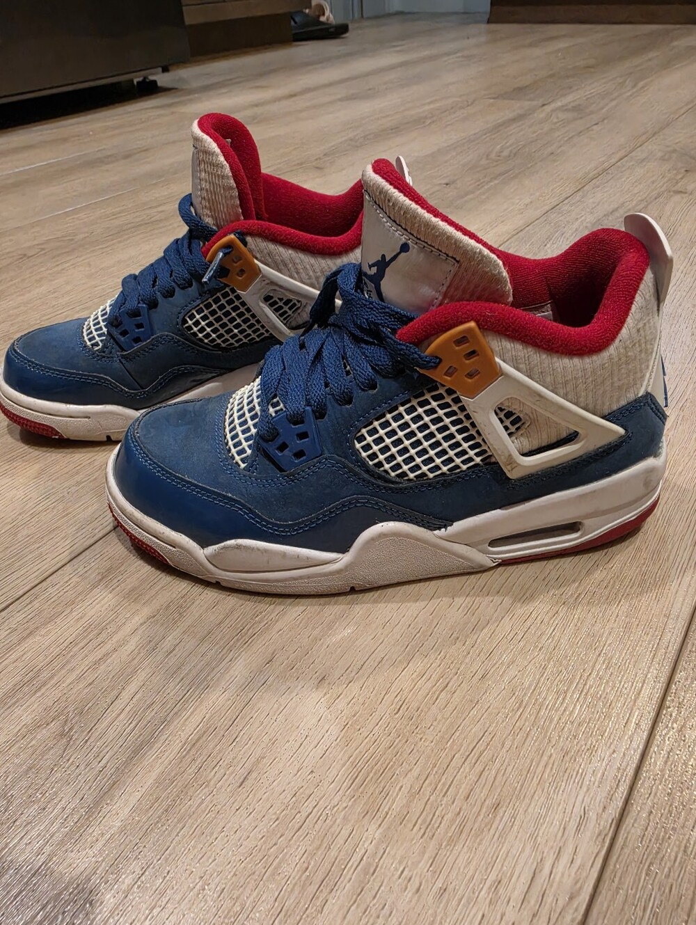 Air Jordan 4 Retro Messy Room GS French Blue Red DR6952-400 Size 4Y